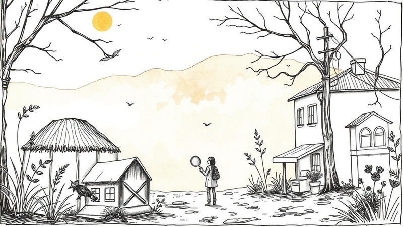 Open lecture hall with students and professor, symbolizing community psychology education and resource sharing.