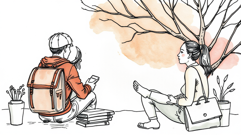 Humorous illustration depicting a stereotypical messy college dorm room with ramen noodles and textbooks.