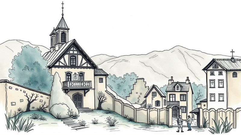 Humorous illustration of a graduate in business attire looking overwhelmed by bills and responsibilities, symbolizing post-college life.